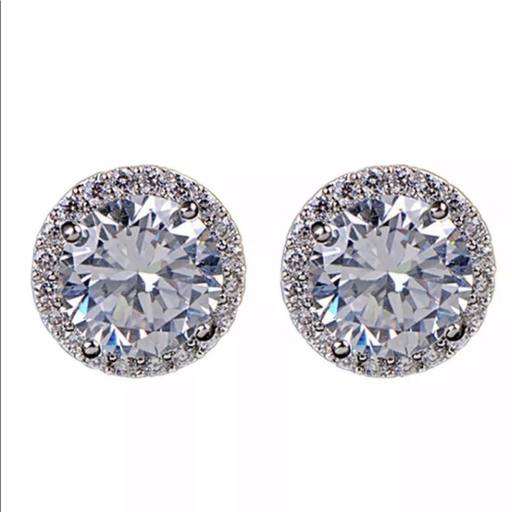 Women’s 18K White Gold Plated Crystal Zircon - Picture 2 of 6
